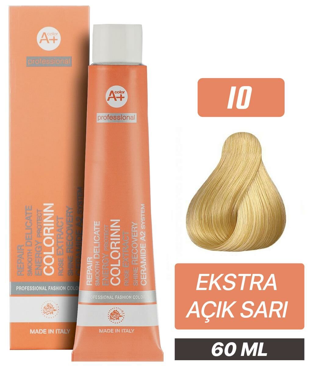 Colorinn Professional Tube Hair Color 10 Extra Light Blonde 60 ml | Karcı  Cosmetic and Hairdresser Supplies