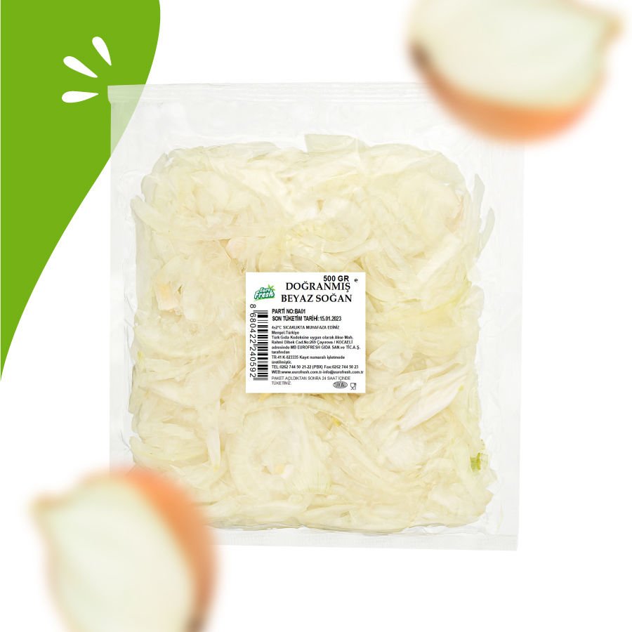 Doğranmış Beyaz Soğan 500 g | Eurofresh