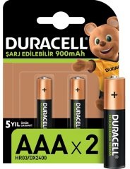 Duracell Pil Şarjlı 2 Li Aaa İnce Kalem 900Mah