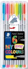 Staedtler Fınelıner Trıplus 6Lı Neon 334 Sb6Cs3