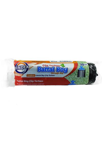 Vindex Çöp Torbası Jumbo 80x110 Siyah 10lu