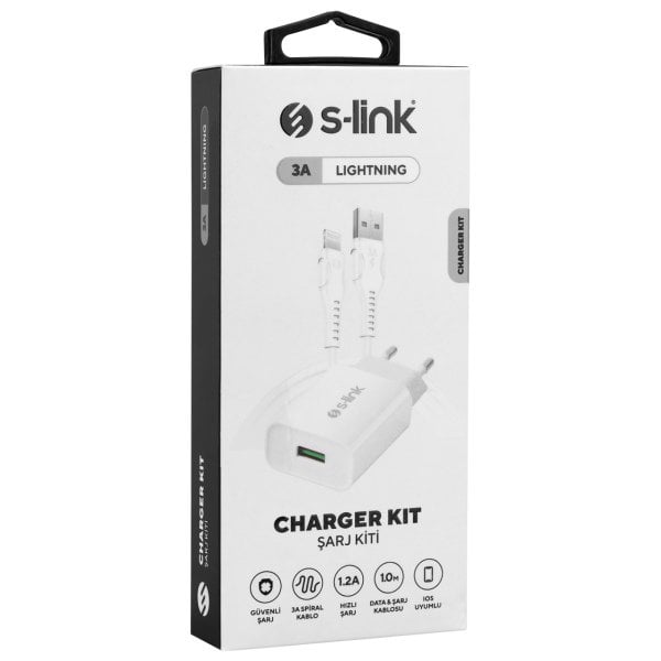 S-Link SL-EC10L Lıghtnıng Şarj Cihazı Beyaz