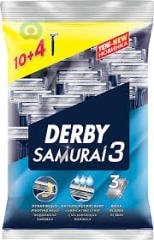 Derby Samurai 3 Bıçaklı 10+4 Poşetli Saplı Traş Bıçağı