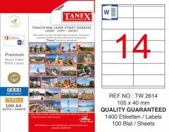 Tanex Lazer Etiket Tw-2614 105 X 40 Mm