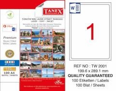 Tanex Lazer Etiket Tw-2001 199.6 X 289.1 Mm