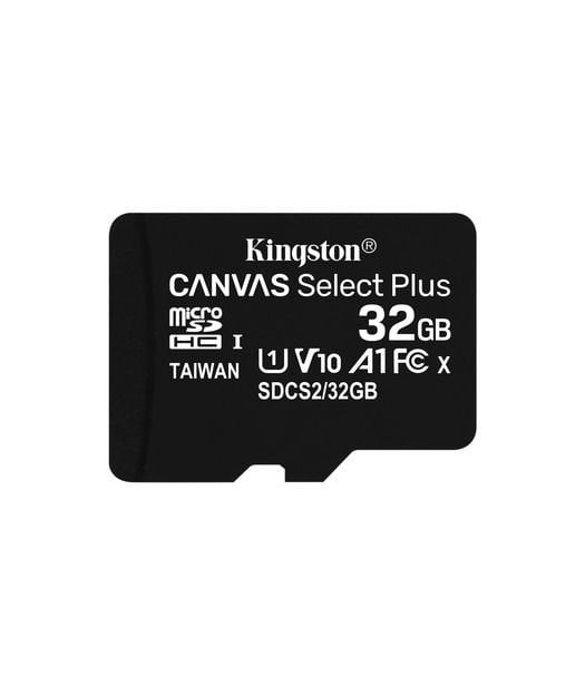 Kingston 32GB microSDHC Canvas Select Plus 100R A1 C10 Card + Adapter