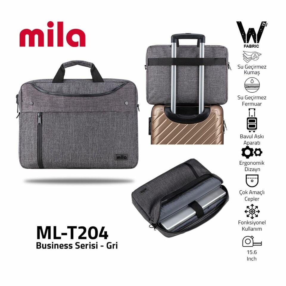 Mila T204 Business serisiÂ 15.6 inch uyumlu Macbook Laptop NotebookÂ 