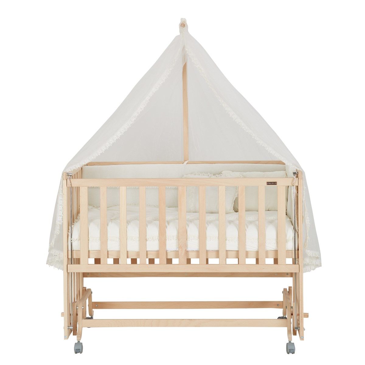 Baby Tech Extra Naturel Anne Yanı Beşik 60x120 Krem