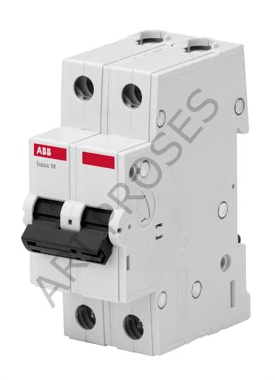 ABB Basic M Serisi Otomatik Sigorta BMS612C06 ABB 2 KUTUP C TİPİ 6A OTOMATİK SİGORTA