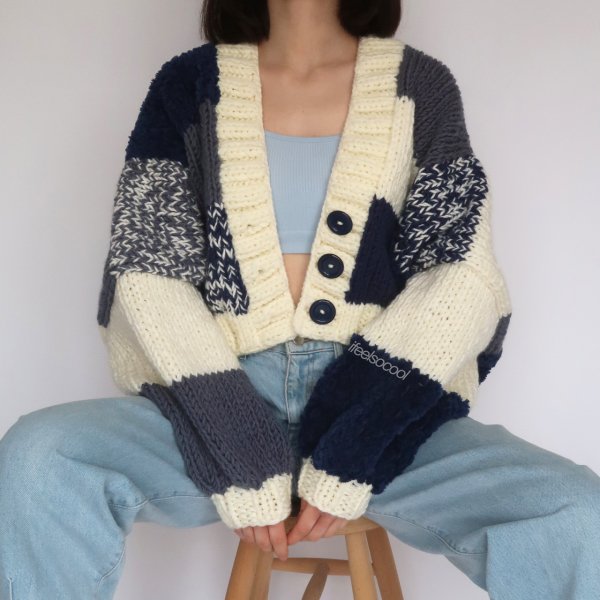 Midnight Patchwork Cardigan