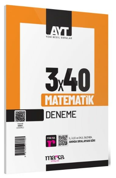 Marka Yayınları AYT Matematik 3x40 Deneme MV6480