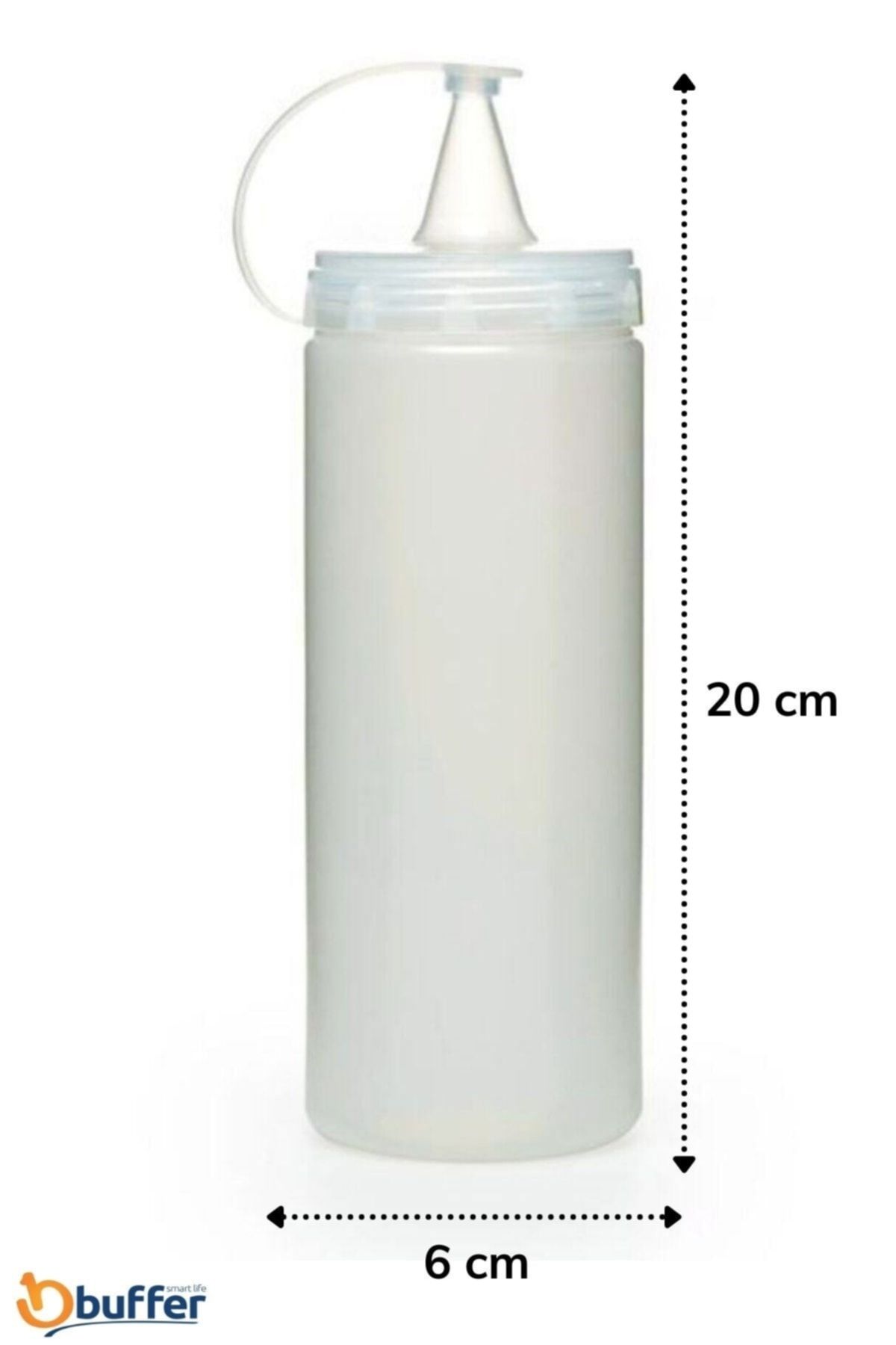 Şeffaf Kapaklı Sızdırmaz Yağlık Sosluk Şişesi Plastik Yağdanlık 400 ml. AP-9028 NN9498