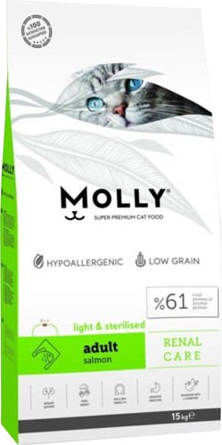 Molly Adult Kısırlaştırılmış Somonlu Kedi Maması