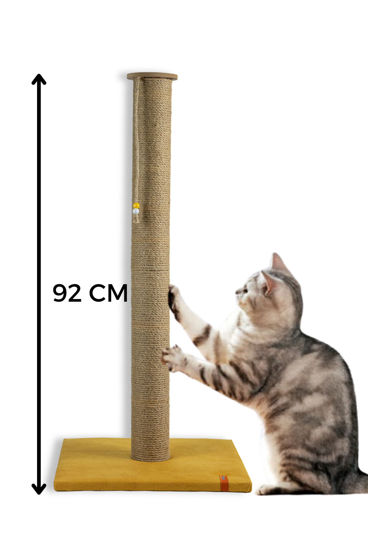 Pugalo 90 cm Catnipli Büyük Kedi Tırmalama Tahtası  Sarı