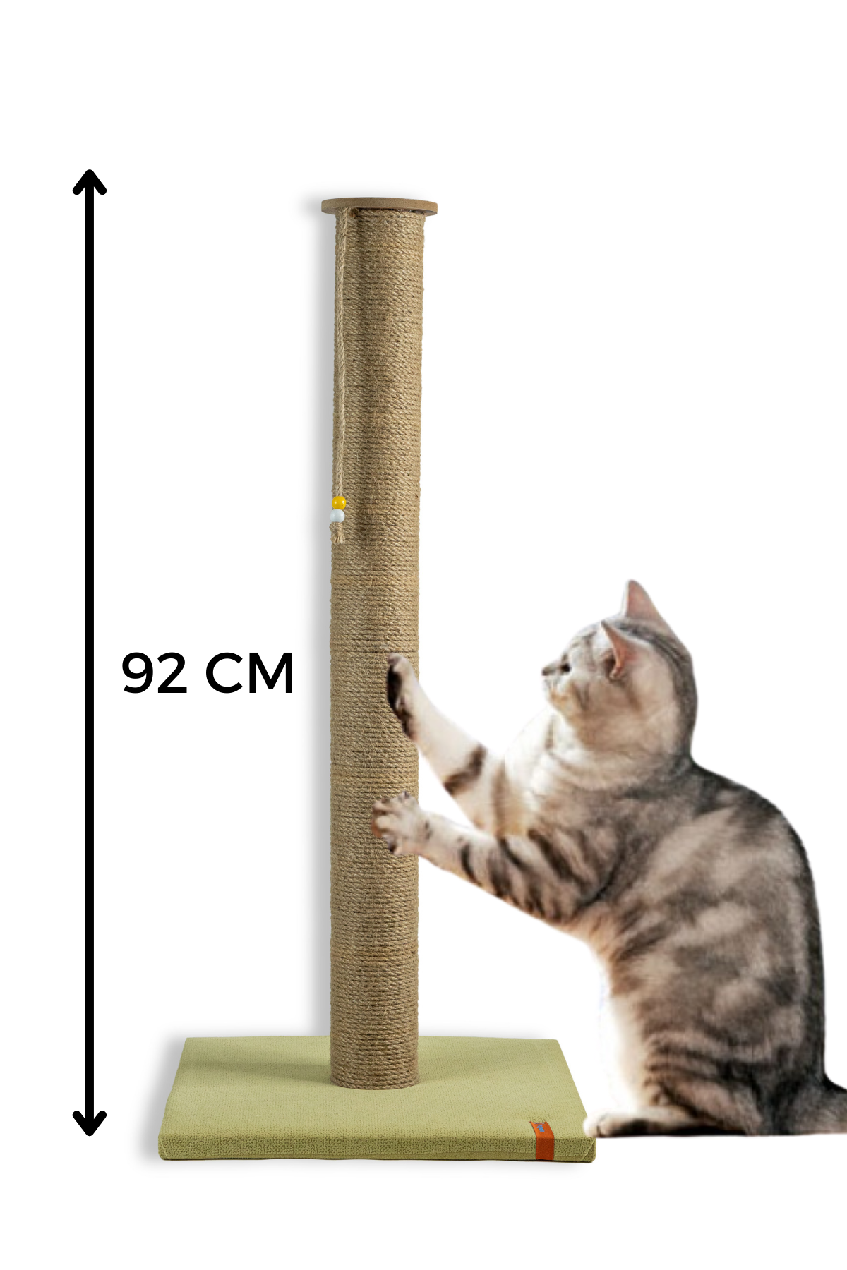 Pugalo 90 cm Catnipli Büyük Kedi Tırmalama Tahtası  Fıstık Yeşili
