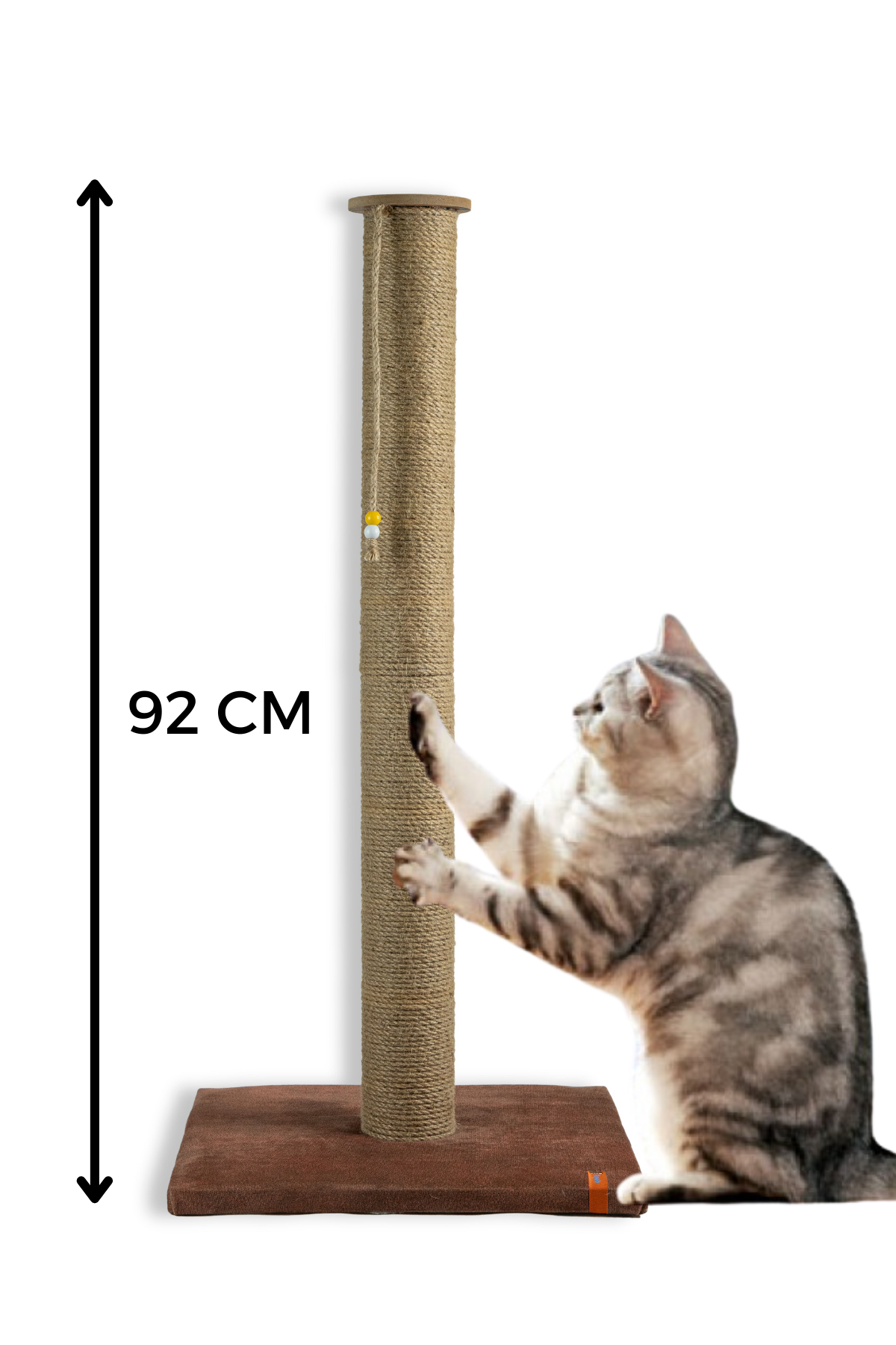 Pugalo 90 cm Catnipli Büyük Kedi Tırmalama Tahtası  Kahverengi