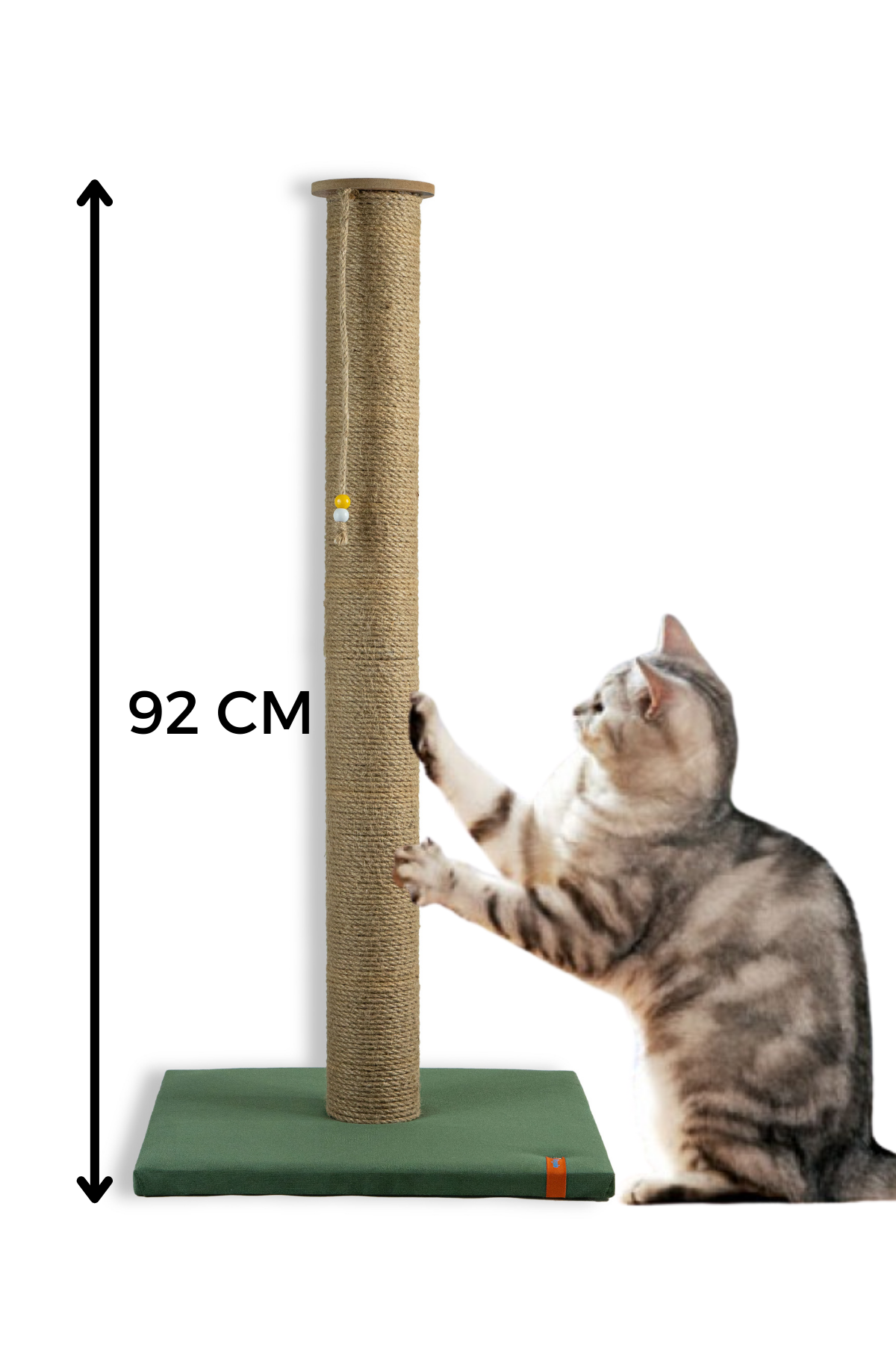 Pugalo 90 cm Catnipli Büyük Kedi Tırmalama Tahtası  Yeşil