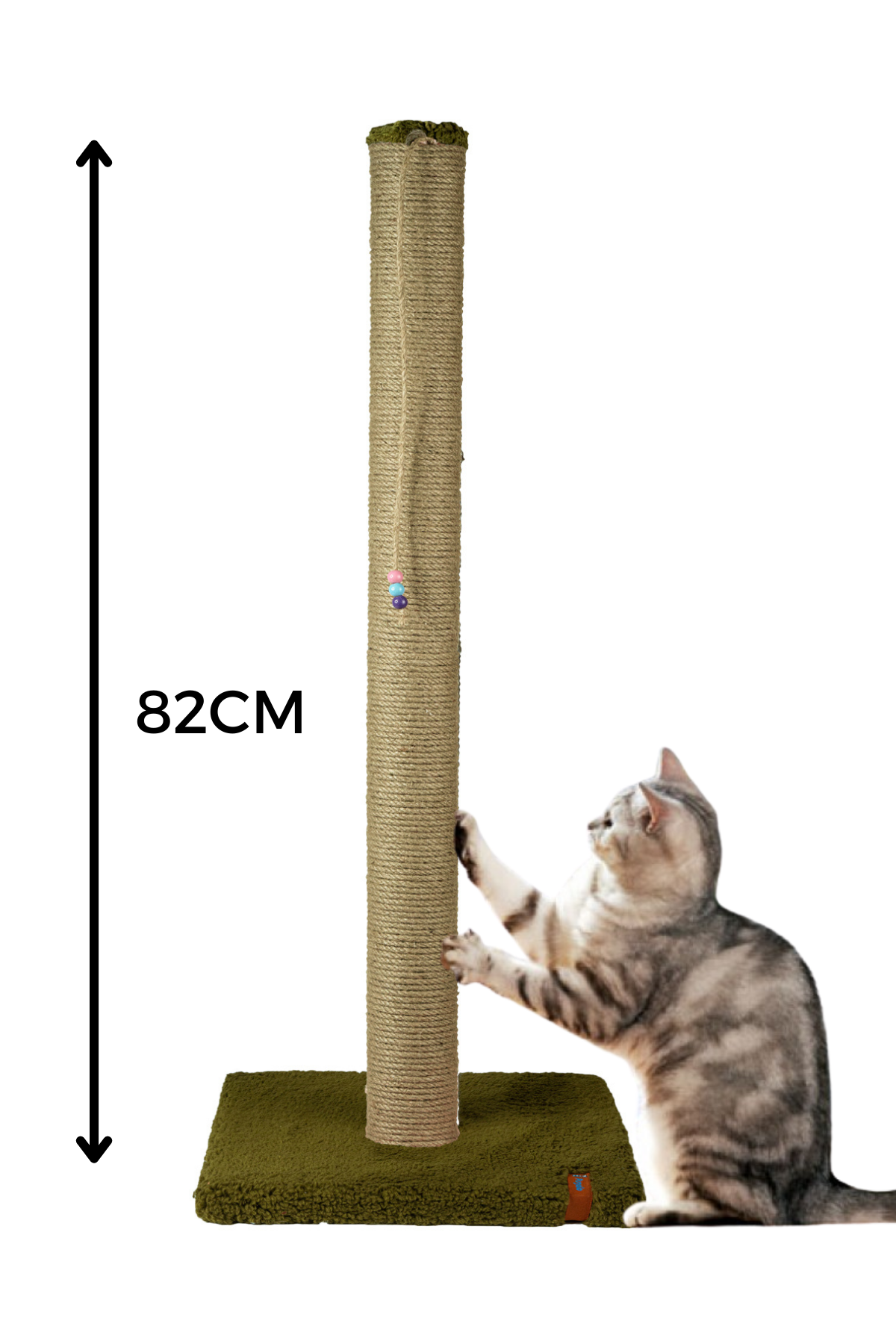 Pugalo 82 cm Catnipli Kedi Tırmalama Tahtası Yeşil