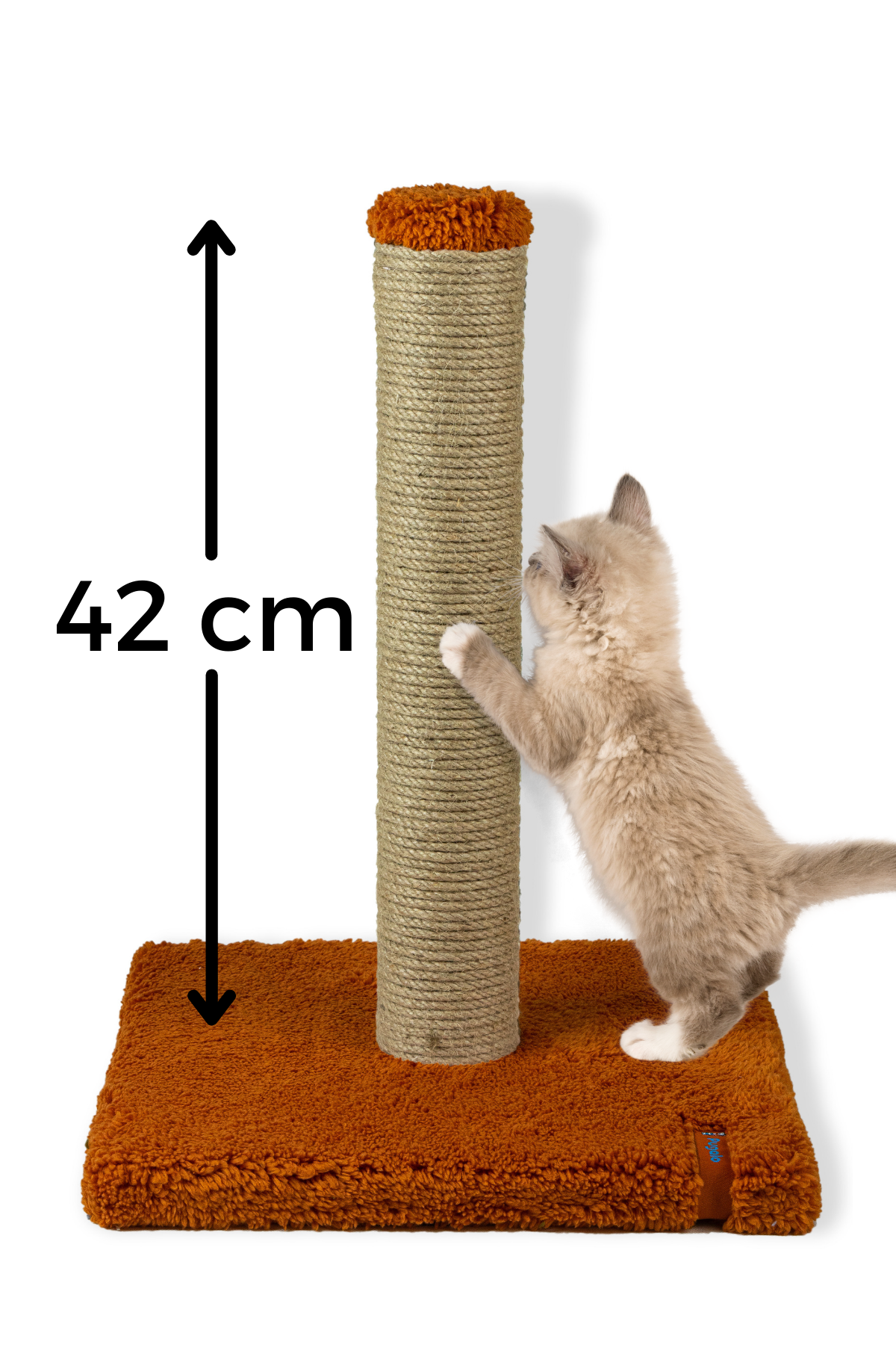 Pugalo 42 cm Peluş Kedi Tırmalama Tahtası Turuncu