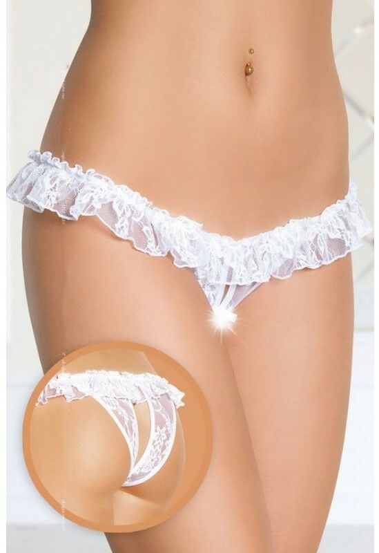 Beyaz Dantel Ağı Açık İç Çamaşır ABM9312