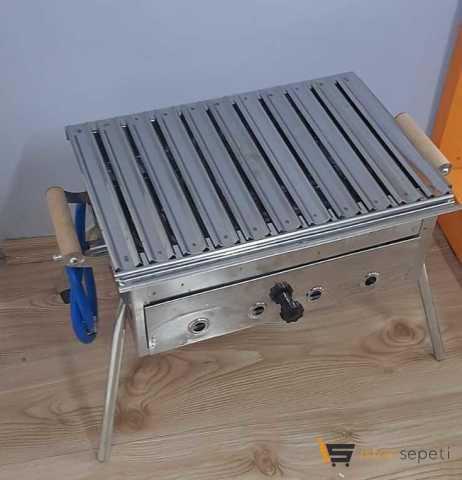 tuplu lav tasli mangal piknik izgarasi paslanmaz celik piknik mangali 299 00 tl