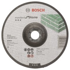 Bosch - 180*3,0 mm Standard Seri Bombeli Taş Kesme Diski (Taş) Tophan Makina