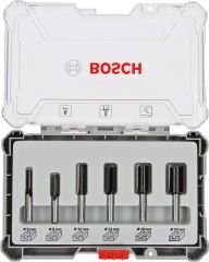Bosch - Profesyonel 6 Parça Düz Freze Ucu Seti 8 mm Şaftlı Tophan Makina