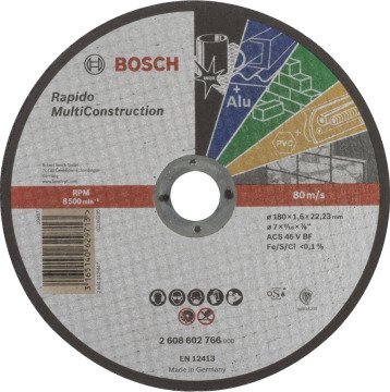 Bosch Kesme Diski MultiConstruction 180x1.6mm Tüm Malzemeler Tophan Makina