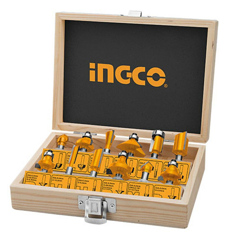 Ingco ING-AKRT1221 12mm 12 Parça Freze Takımı