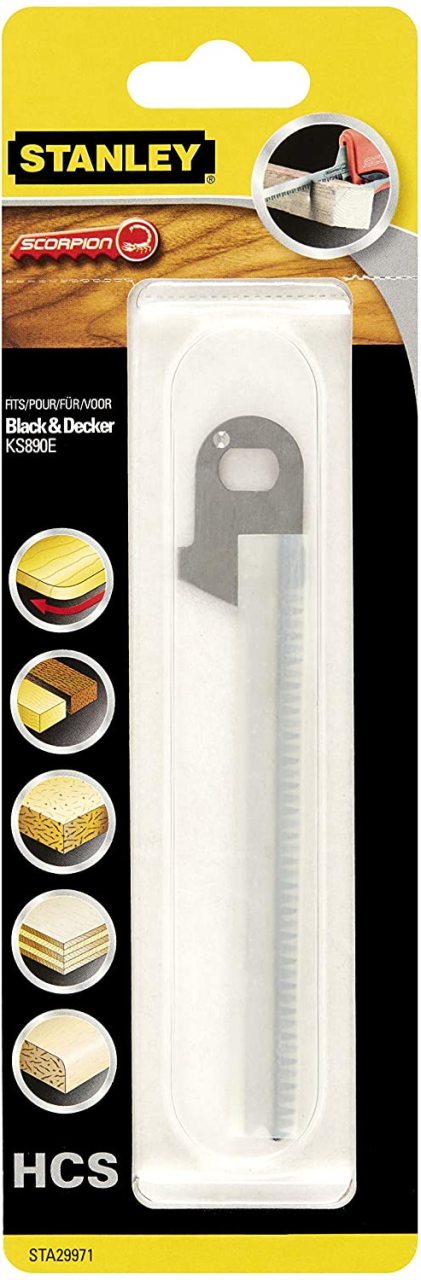 Stanley STA29971 Ahşap Plastik Kavisli Kesim Bıçağı