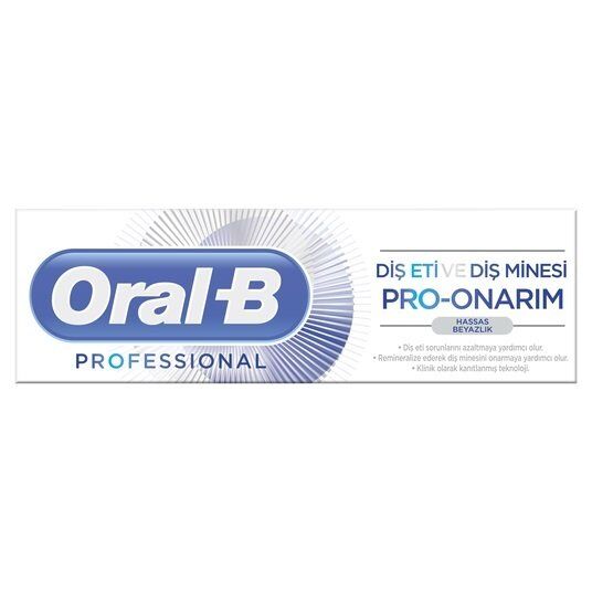 Oral B Pro-Onarım Diş Eti Ve Diş Minesi Hassas Beyazlık Diş Macunu 75ml ...