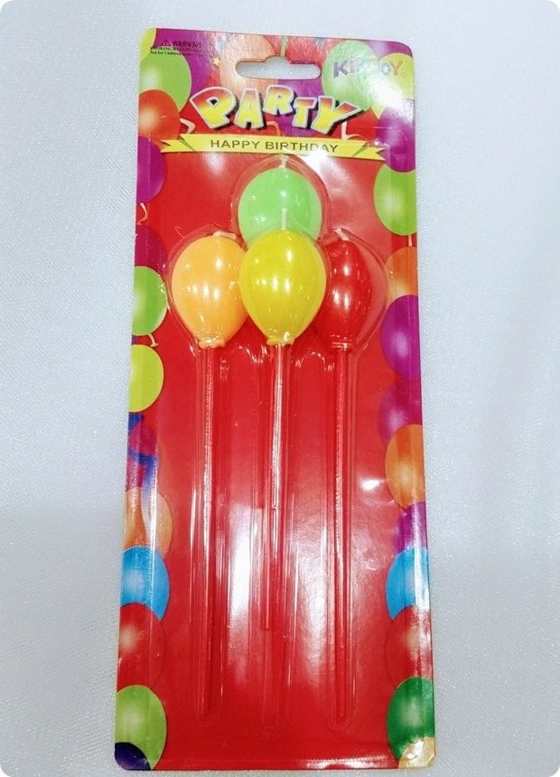 4 Lü Çubuklu Balon Doğum Günü Pasta Mumları | Kapınıza Teslim !!