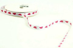 Pembe Ayak İzi Saten Kurdele - 10 m
