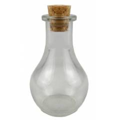 Cam Şişe Mantar Tıpalı Armut 50 ml