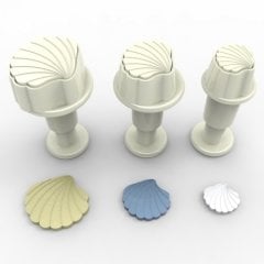 Mini Midye Basmalı Enjektörlü Kurabiye Kalıbı 3 Parça