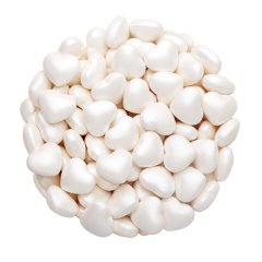 Beyaz Kalp Şeker Pasta Süsleme Şekerleri 45 g