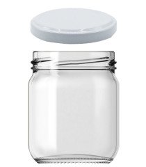 Beyaz Kapaklı Cam Kavanoz 210 ml 576 Adet