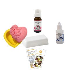 Sevgililer Günü Aşk Kalp Katı Sabun Yapım Seti 90 Sabunluk