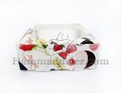 Yiyecek Temalı Pencereli Kutu 10 Adet 8x8x3 cm