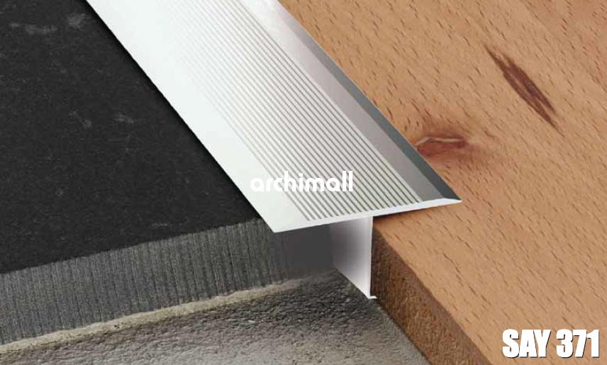 aluminyum parke bitim profili u 8mm mat krom