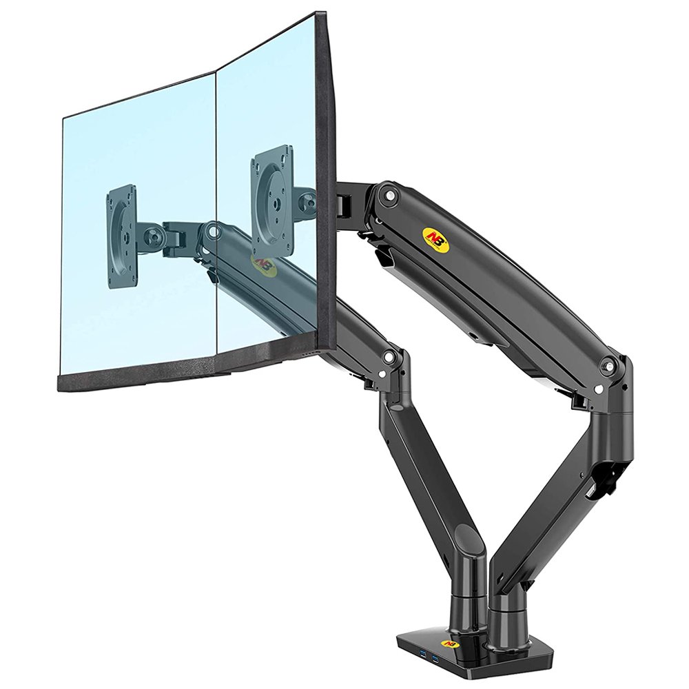 north bayou f195a 22 32 amortisorlu cift kol lcd led monitor tutucu aski aparati fiyati