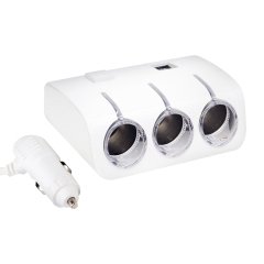 Powermaster 12V/24V Çift Usb'li 3'lü Oto Çakmak Çoklayıcı PM-18952