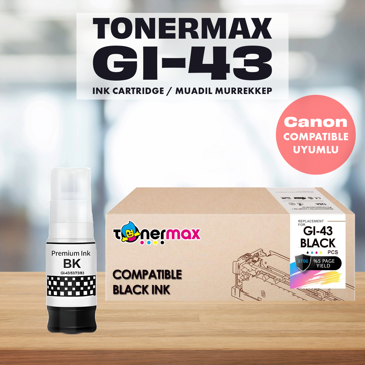 Canon GI-43 Muadil Mürekkep / Pixma G540 / G640