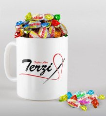 Kişiye Özel Terzi Kupa ve Haribo Şeker Hediye Seti-1