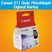 GIDA KARTUŞU - Canon CL 511 MÜREKKEPLİ RENKLİ Orjinal Kartuş