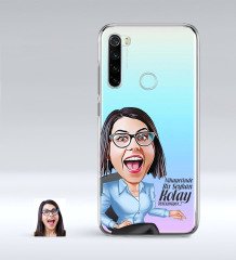 Kişiye Özel Bayan Kolay Yetişmiyor Karikatürlü Xiaomi Redmi Note 8 İnce Şeffaf Silikon Telefon Kapağı-2