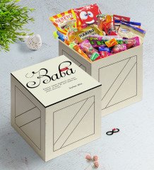 Kişiye Özel MÃ¢nÃ¢ Baba Ahşap Kutuda Nostaljik Lezzetler Hediye Seti-1