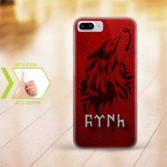 Iphone 7 Plus İnce Şeffaf Silikon Telefon Kapağı (Göktürkçe TÜRK Yazısı-3)