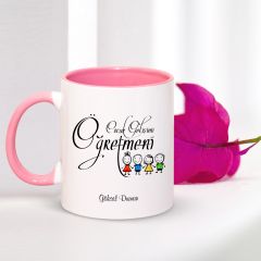 Kişiye Özel Mesleki Çocuk Gelişimi Öğretmeni Pembe Kupa Bardak - 002