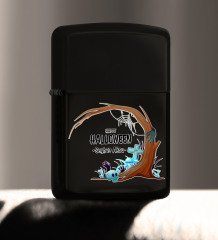 Kişiye Özel Happy Halloween Tasarımlı Renkli Baskılı Siyah Benzinli Metal Çakmak-17